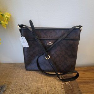 Coach Signature Zip File Crossbody Bag